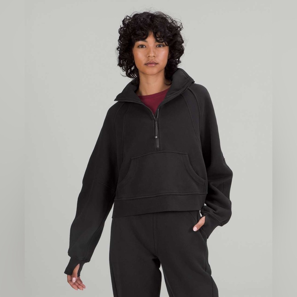 Lululemon Scuba Oversized Funnel Neck Half Zip in Black Size XS/S